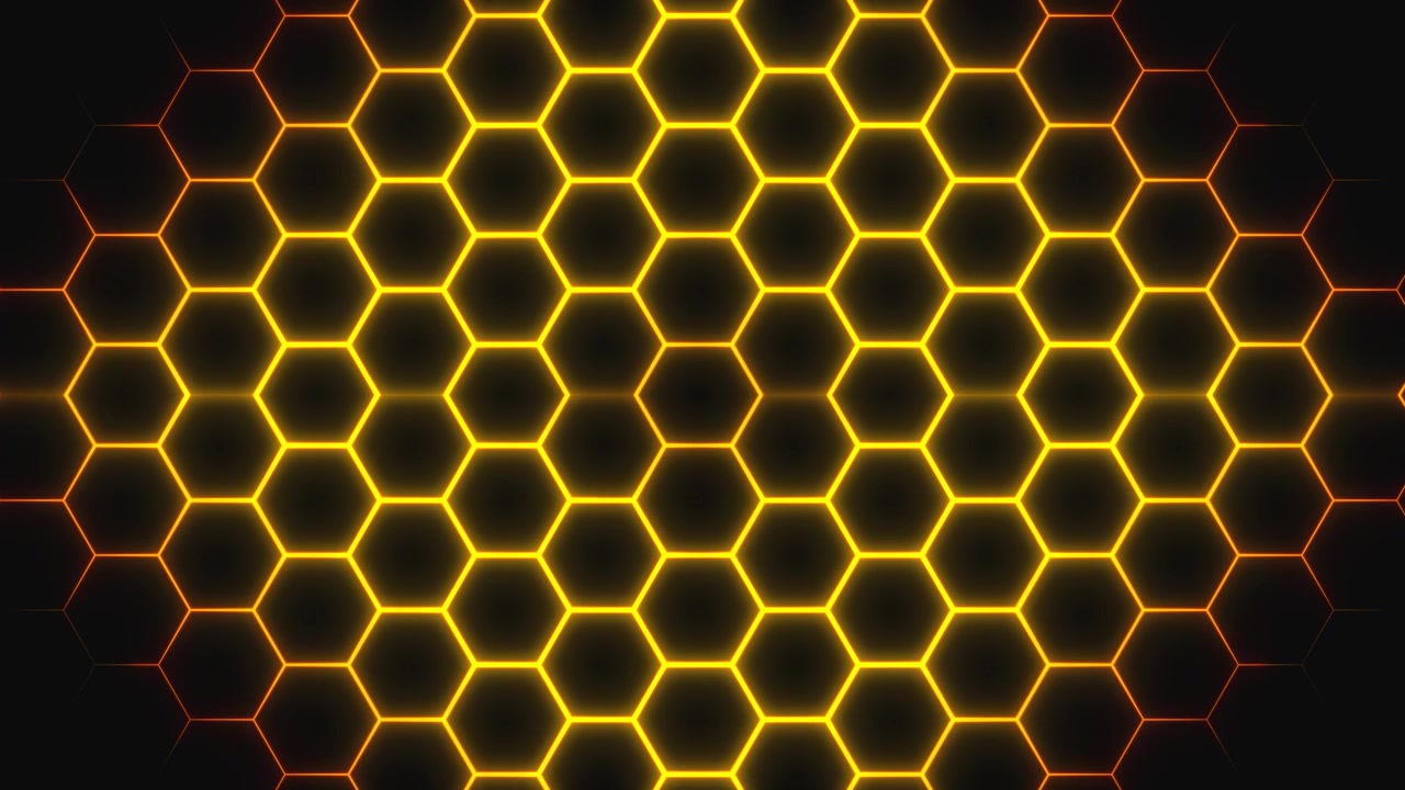 Glowing Hexagon Pattern Background