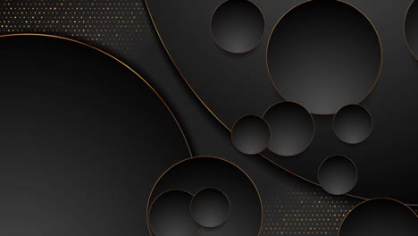 luxe gouden geometrische abstracte beweging achtergrond met cirkels