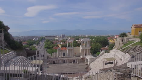 Antiguo-Anfiteatro-En-Plovdiv,-Bulgaria