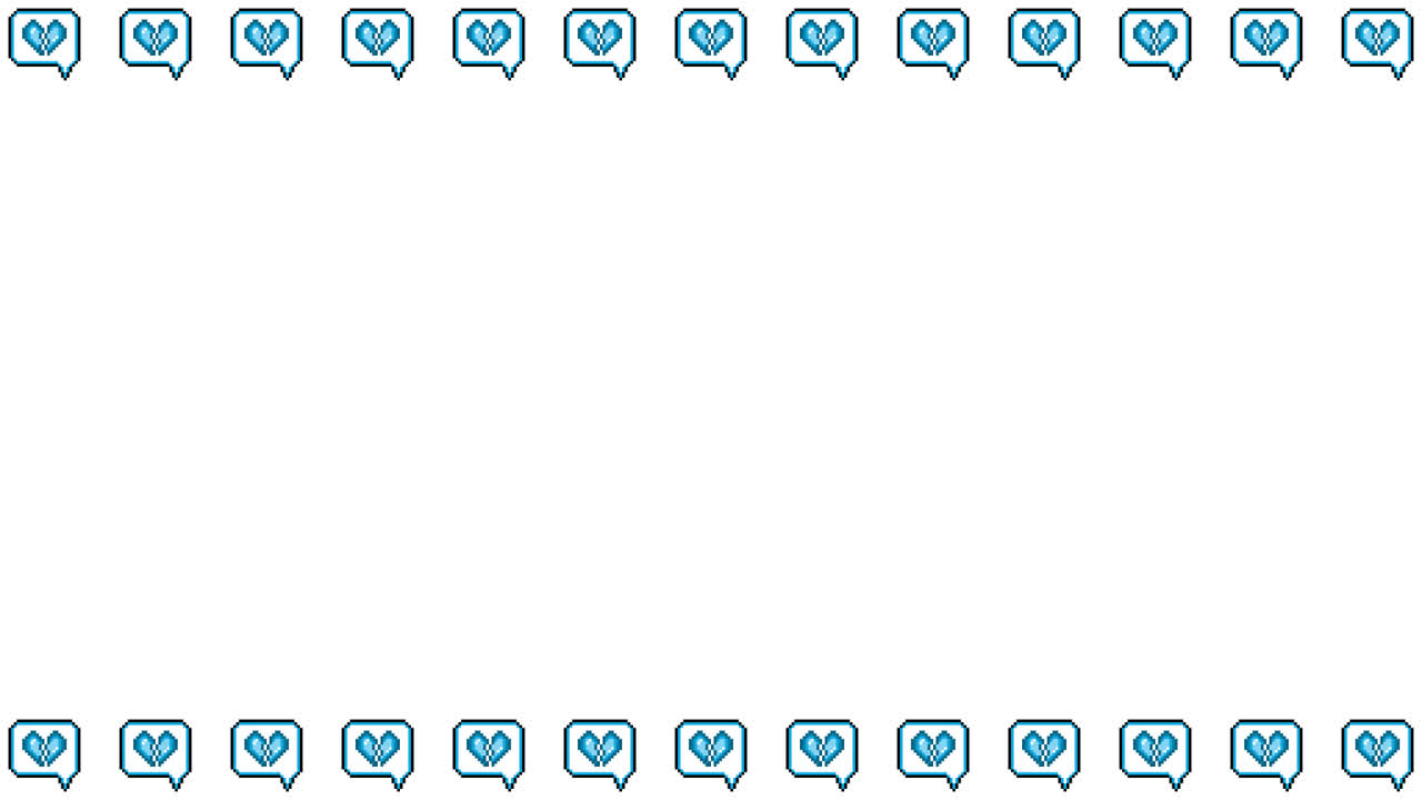 Pixel Art Speech bubble icon Broken heart Frame Animated Overlay 1080p Transparent 30 fps (2).mov