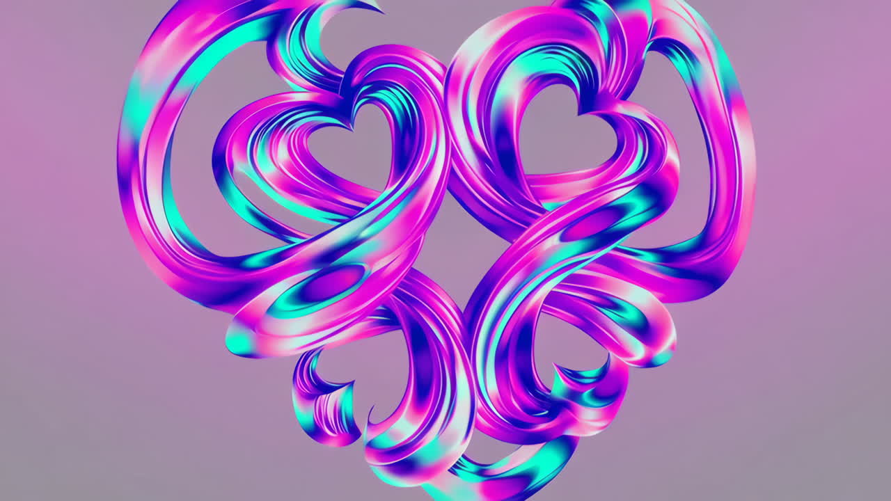 Abstract Vibrant Heart Shapes