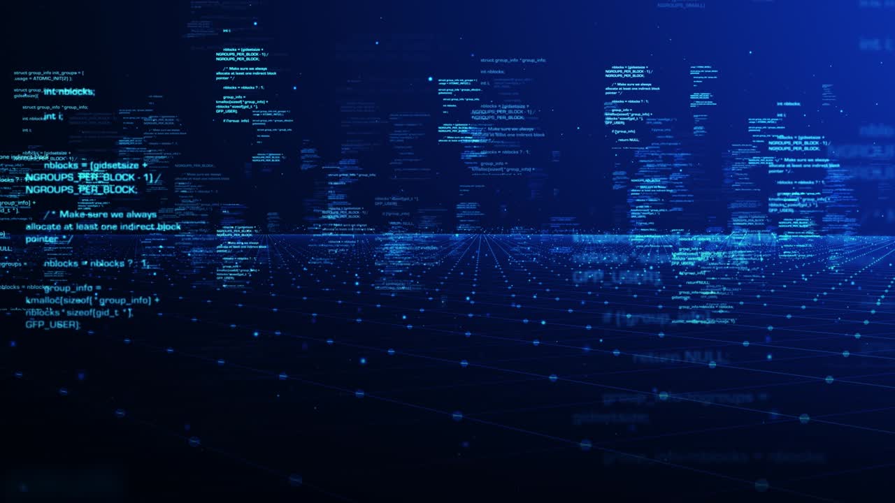 4K Programming code abstract technology background footage - Loopable