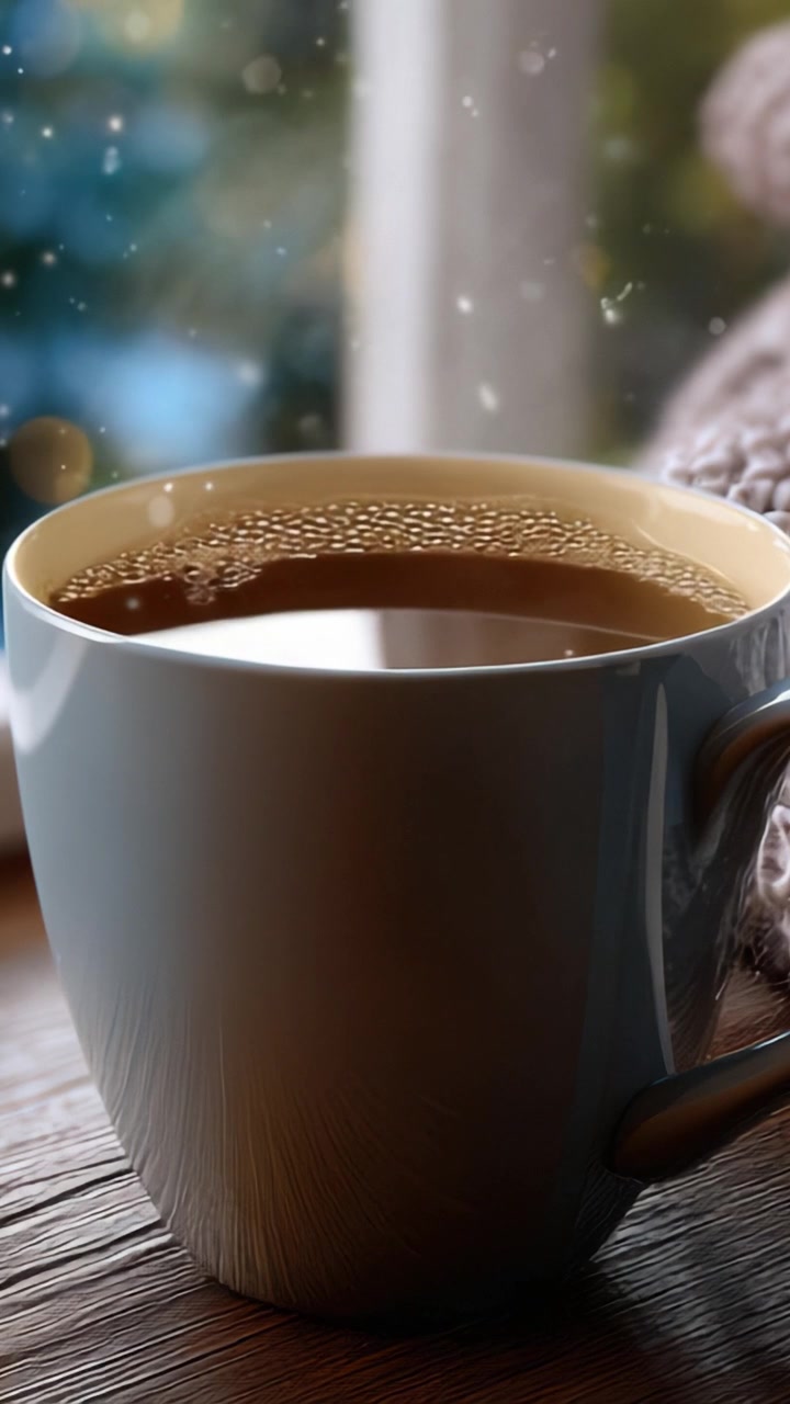 Una tazza di tè calda: goditi l'atmosfera accogliente con il vapore che sale dalla bevanda appena preparata, catturando l'essenza di comfort e relax in un ambiente confortevole.