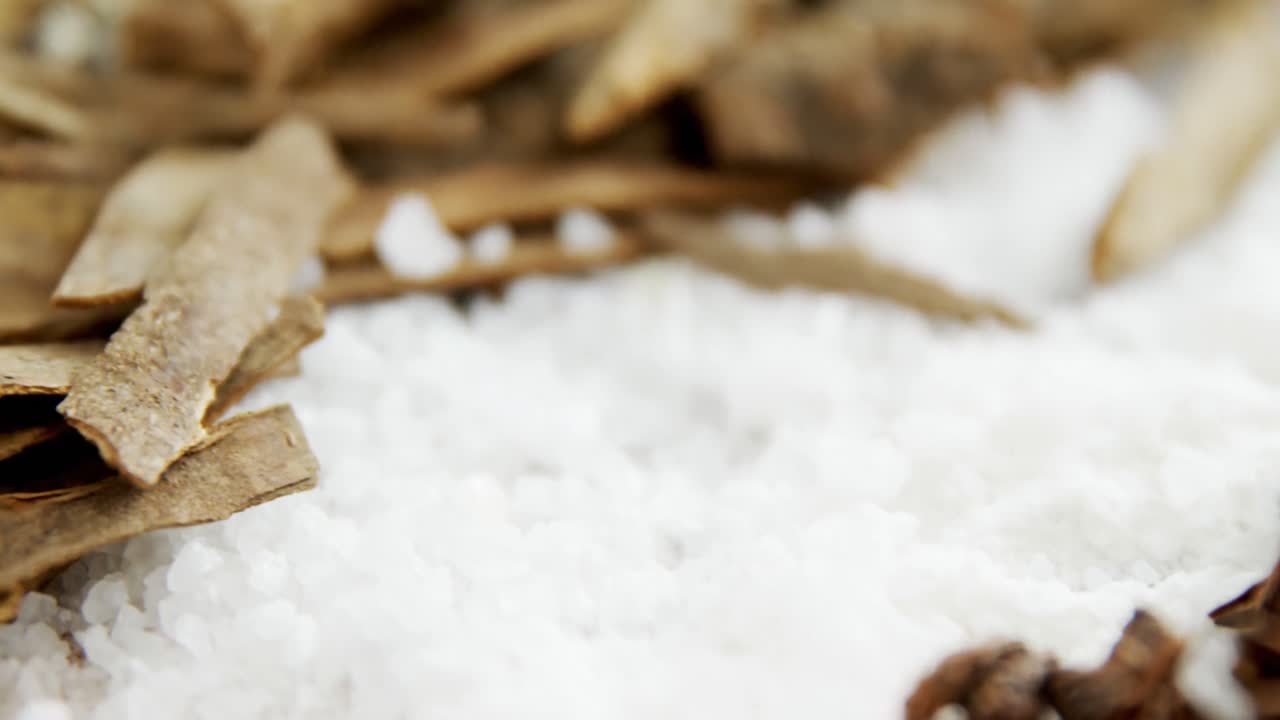 향신료의 클로즈업 4k