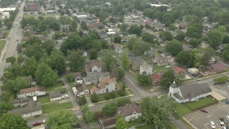 small town houses drone clip 5