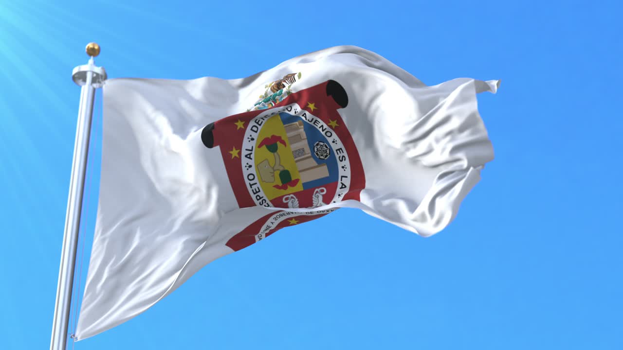 Bandera de Oaxaca, México. Bucle.