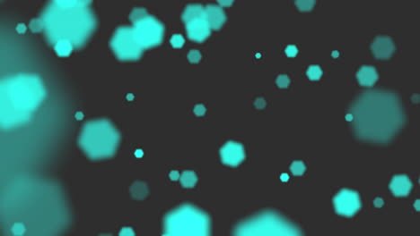 hipnotizante patrón hexagonal de círculos azules en negro