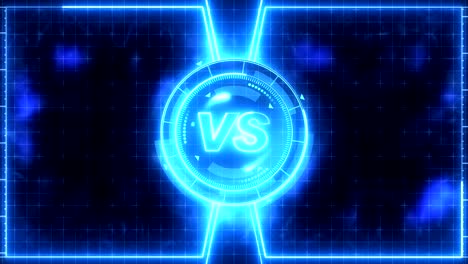animación de bucle de juego deportivo futurista. contra fondo de lucha. pantalla digital de neón de radar. contra elemento de interfaz de control de juego. competición deportiva de lucha de batalla.