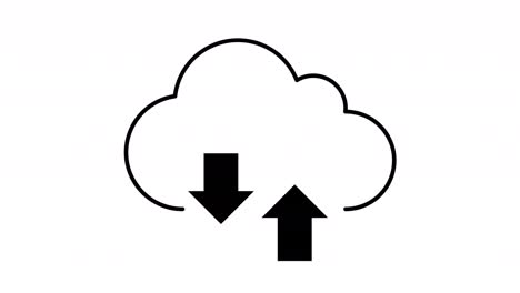 loopable video representing download or upload using cloud computing.
