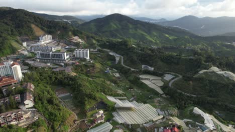 general landscape view of the brinchang district within the cameron highlands area of malaysia