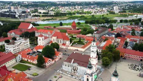 drone shot of the church of st