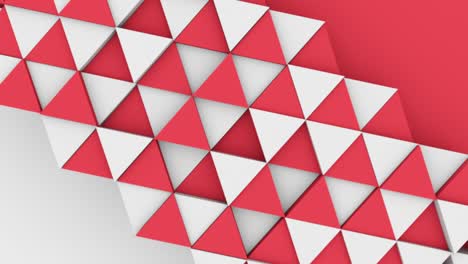 abstract 3d triangle shapes background with different colors top view. set 4k loop animation footage.