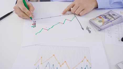 dibujar gráficos de negocios.