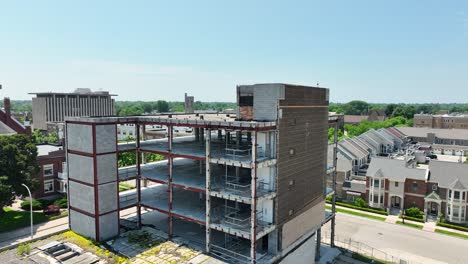 high aerial with still take of the site