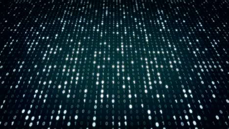 datos digitales futuristas código binario animación de fondo azul