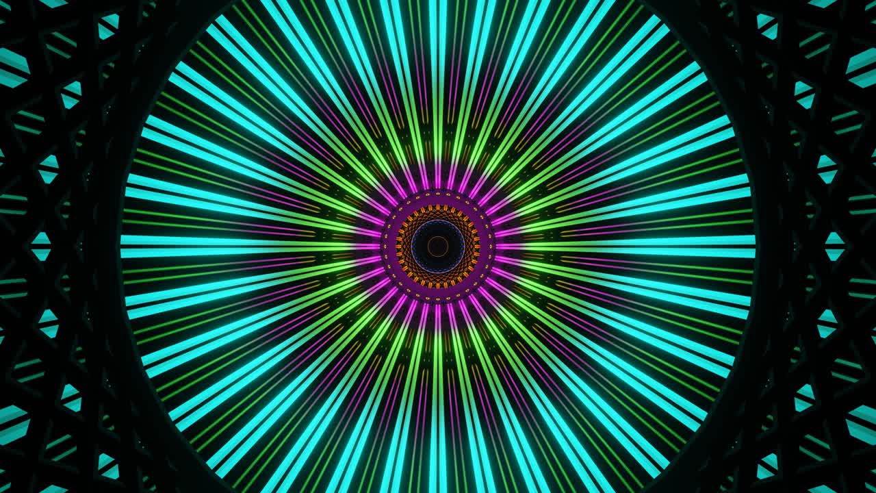 mosaico di tunnel di animazione a loop vj.