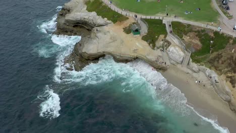aerial view of la jolla cove in southern california