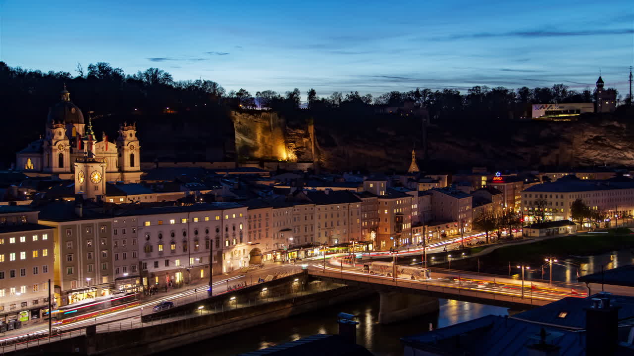 Salzburg Skyline with Old City &amp;amp;amp; River