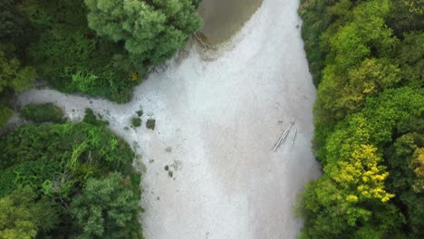 Aerial-view-of-a-dried-up-stream-with-some-ponds-in-Slovakia