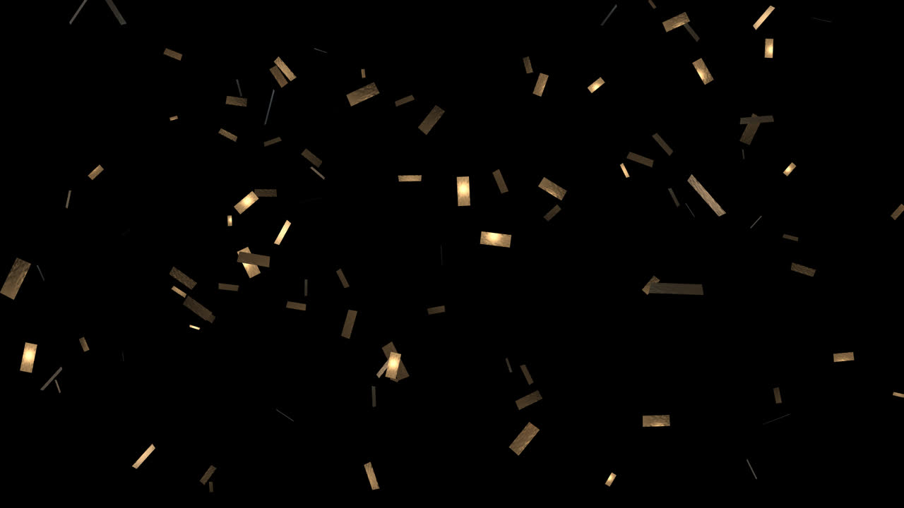 Golden confetti with alpha channel