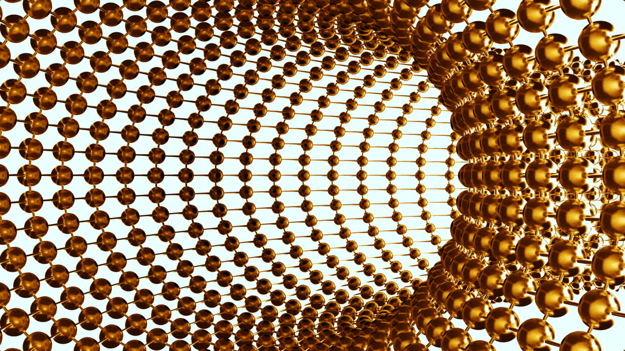 túnel geométrico dorado