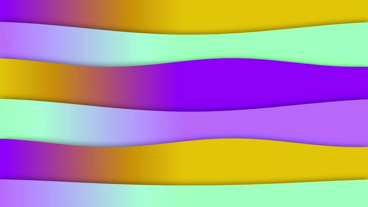 animación de curvatura de onda elegante calma que fluye formas suaves fondo 3d gráficos de movimiento efecto visual gradiente abstracto color verde púrpura