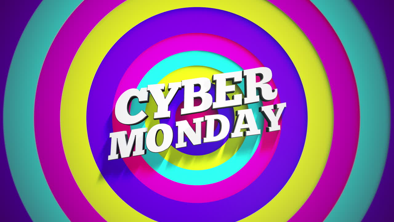 lunes cibernético en patrón geométrico moderno