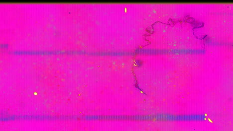 animación de múltiples manchas que se mueven en movimiento hipnótico en un fondo rosa angustiado