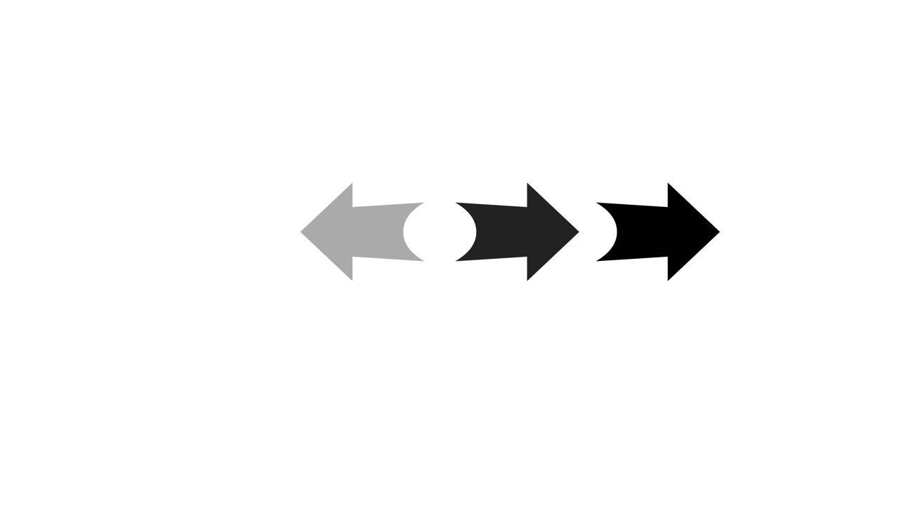 Animated Arrows Moving and Fading on White Background
