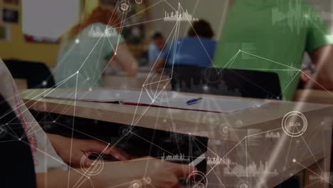 animation of network of connections over students learning