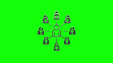 Social media icon design. Outline web icon. Motion graphics.