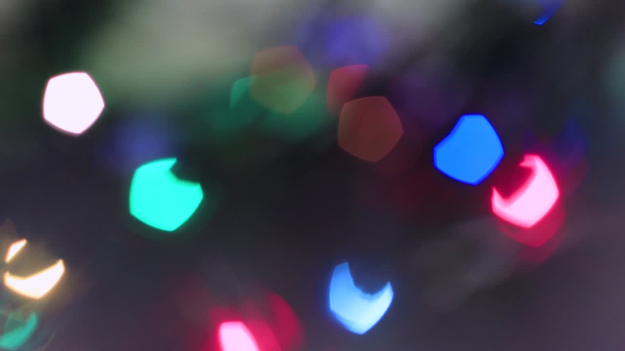 navidad borrosa hermosas luces multicolores brillan brillantemente