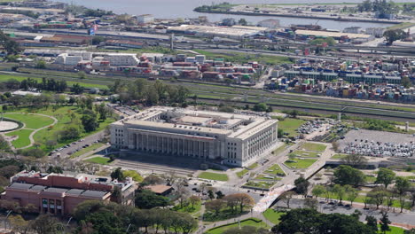 aerial view of faculty of law, university of buenos aires city, argentina