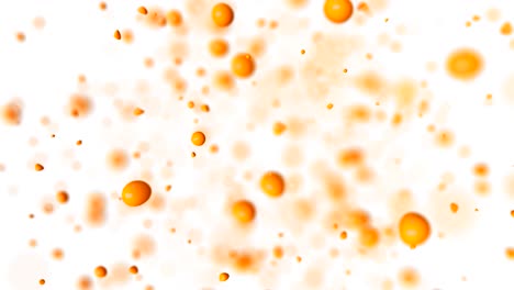 orange particles in motion