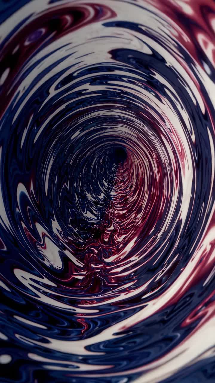 Abstract Swirling Vortex of Blue and Red