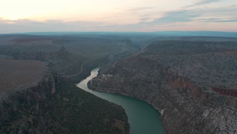 aerial view of rumkale in gaziantep. 4k footage in turkey