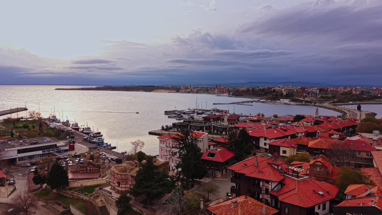 Discover the beautiful coastline of Nesebar, Bulgaria at sunset