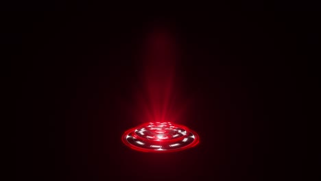 red hologram rounded hud design animation. digital technology concept in red colors. radial graph visualization. hi-tech panel. futuristic interface. modern display. virtual data