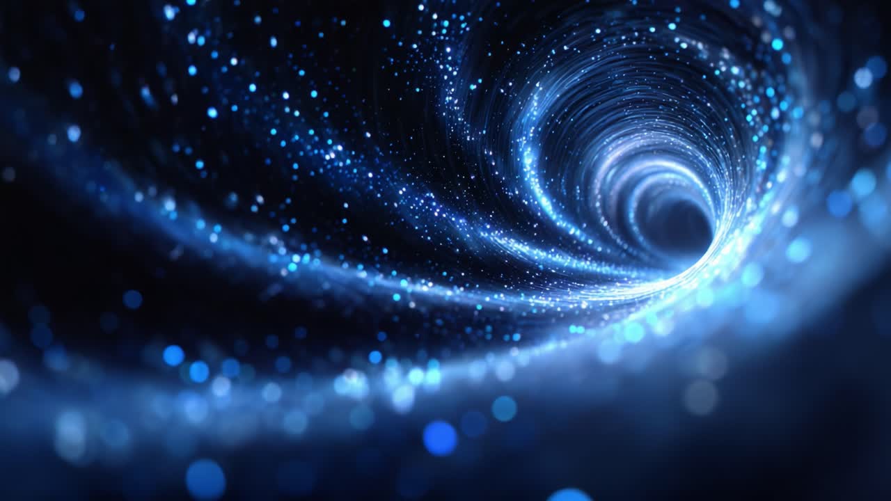 A Stunning Visual Journey Through a Spiraling Cosmic Vortex Awash with Twinkling Stars and Celestial Colors Illustrating the Mysteries of the Universe