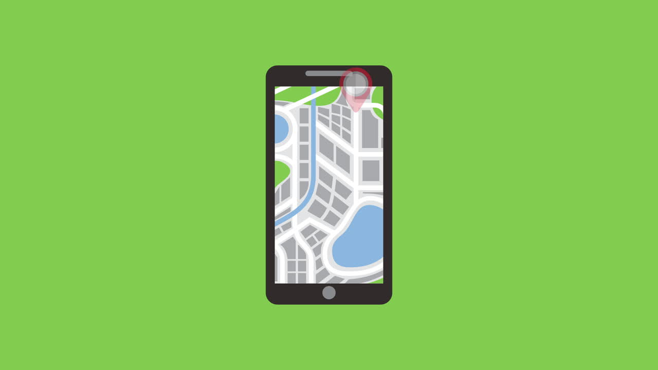 teléfono inteligente con aplicación de tecnología gps