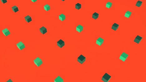 3D-green-squares-in-orange-background