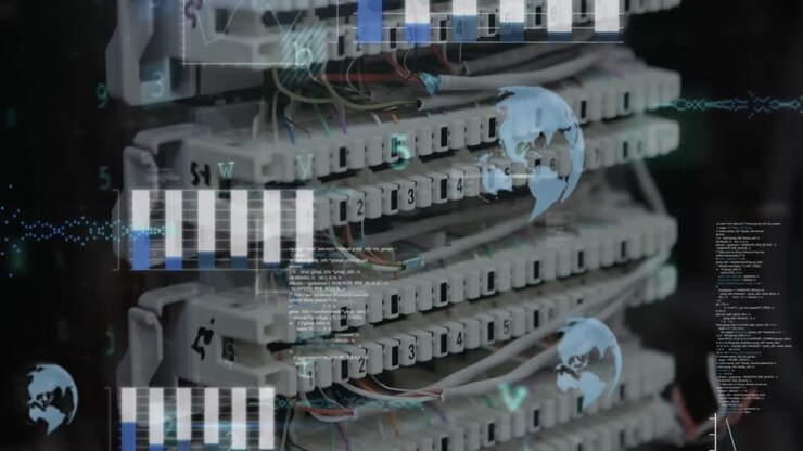 Animation of computing data processing and statistics over computer server