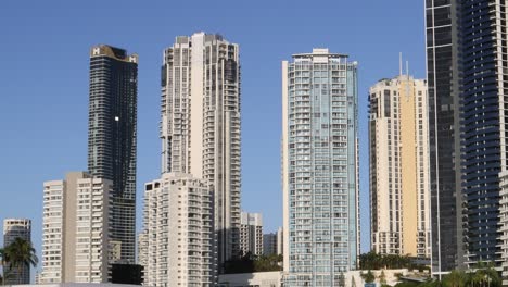 progressive construction of skyscrapers over time