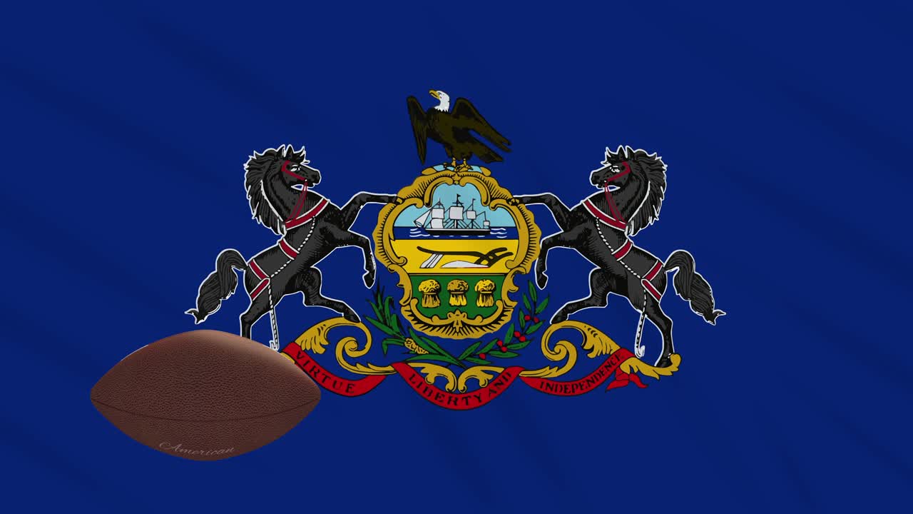 펜실베이니아 발이 흔들리고 아메리칸 볼 공이 회전하고, 루프