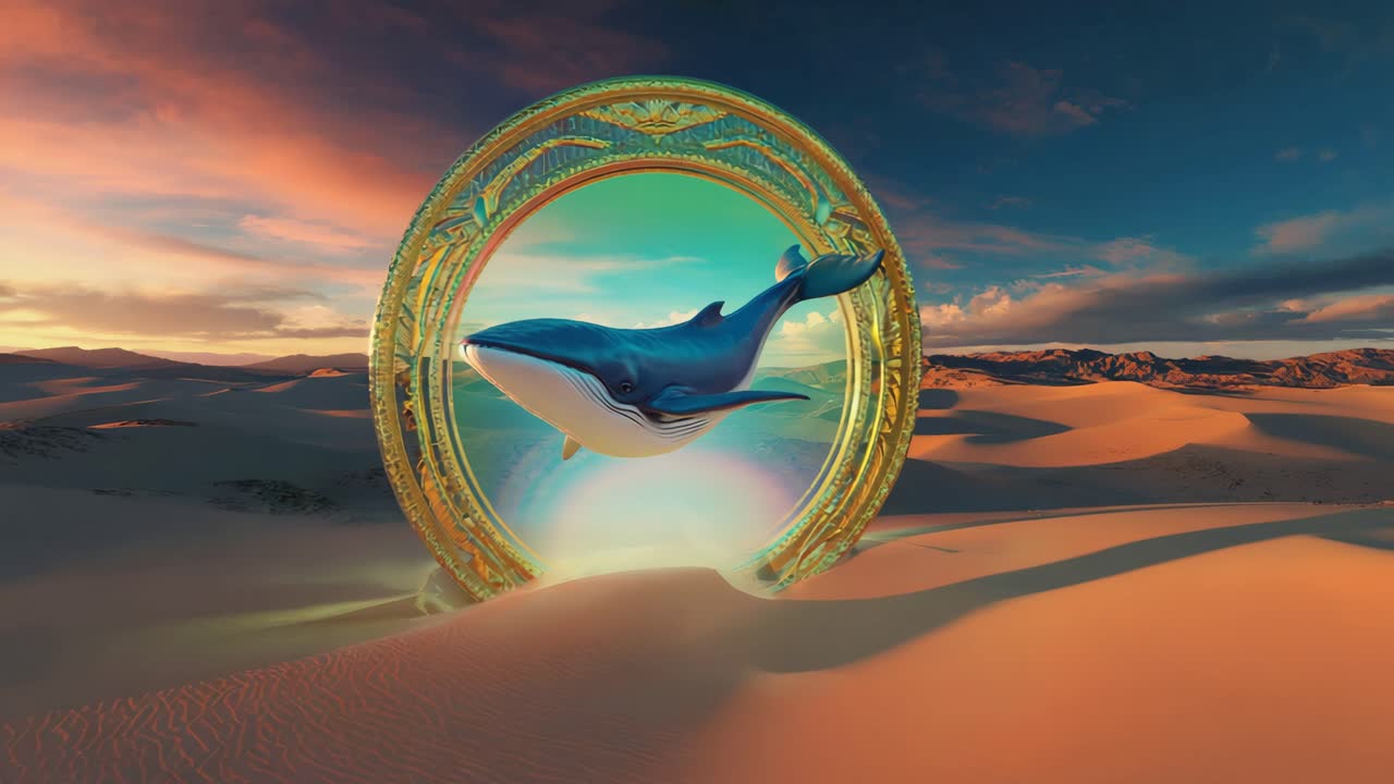 사막에 있는 고래