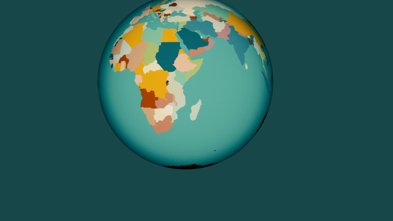 rebotando girando colorido planeta de dibujos animados tierra animado en bucle con alfa