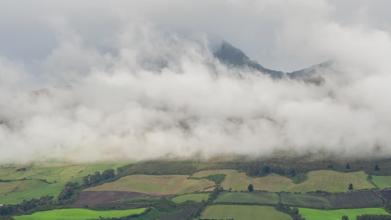 알로아시 시에 위치한 엘 코르토 화산의 시간 경과