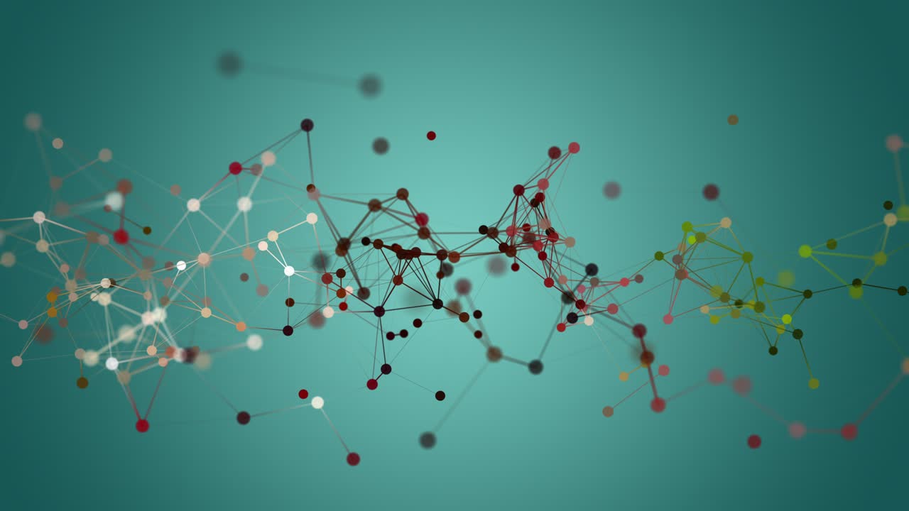 fantástica animación del plexo con triángulos brillantes en cámara lenta, 4096x2304 bucle 4k