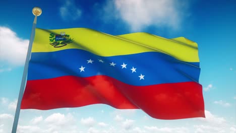 4k highly detailed flag of venezuela loopable