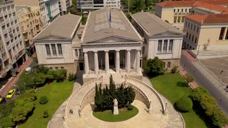 the national library of greece in athens, smooth helix orbit in 4k